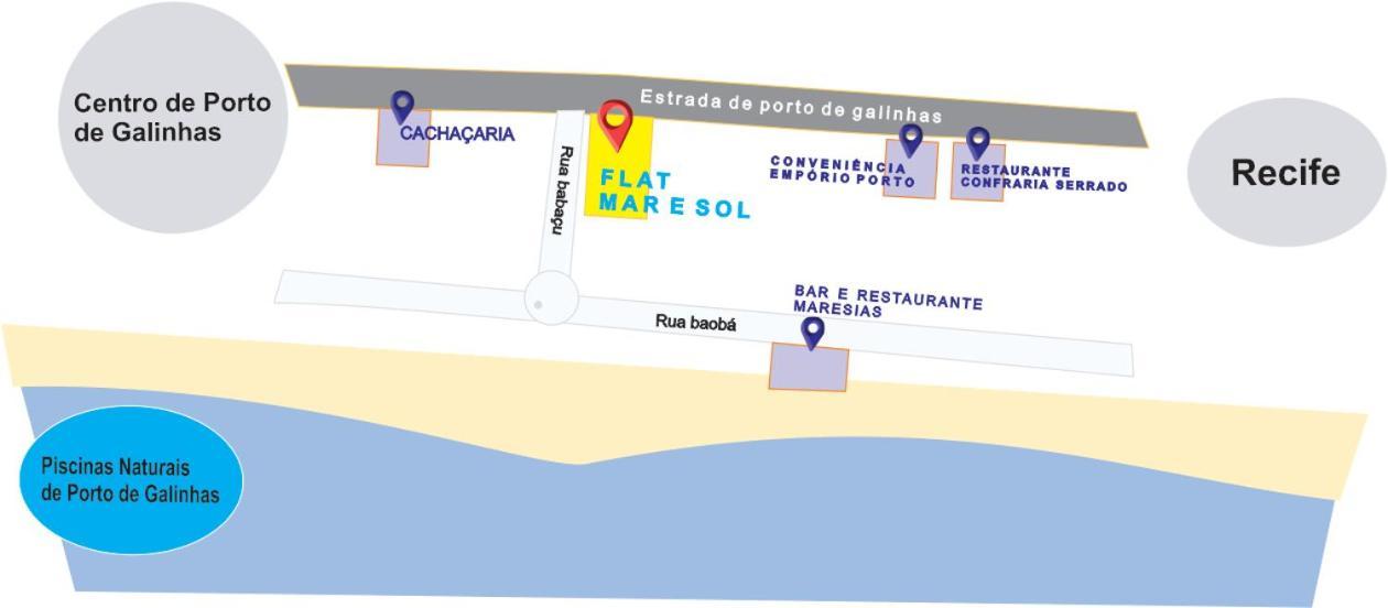 Pôrto das Galinhas Flat Mar & Sol - Para 6 Pessoas 아파트 외부 사진